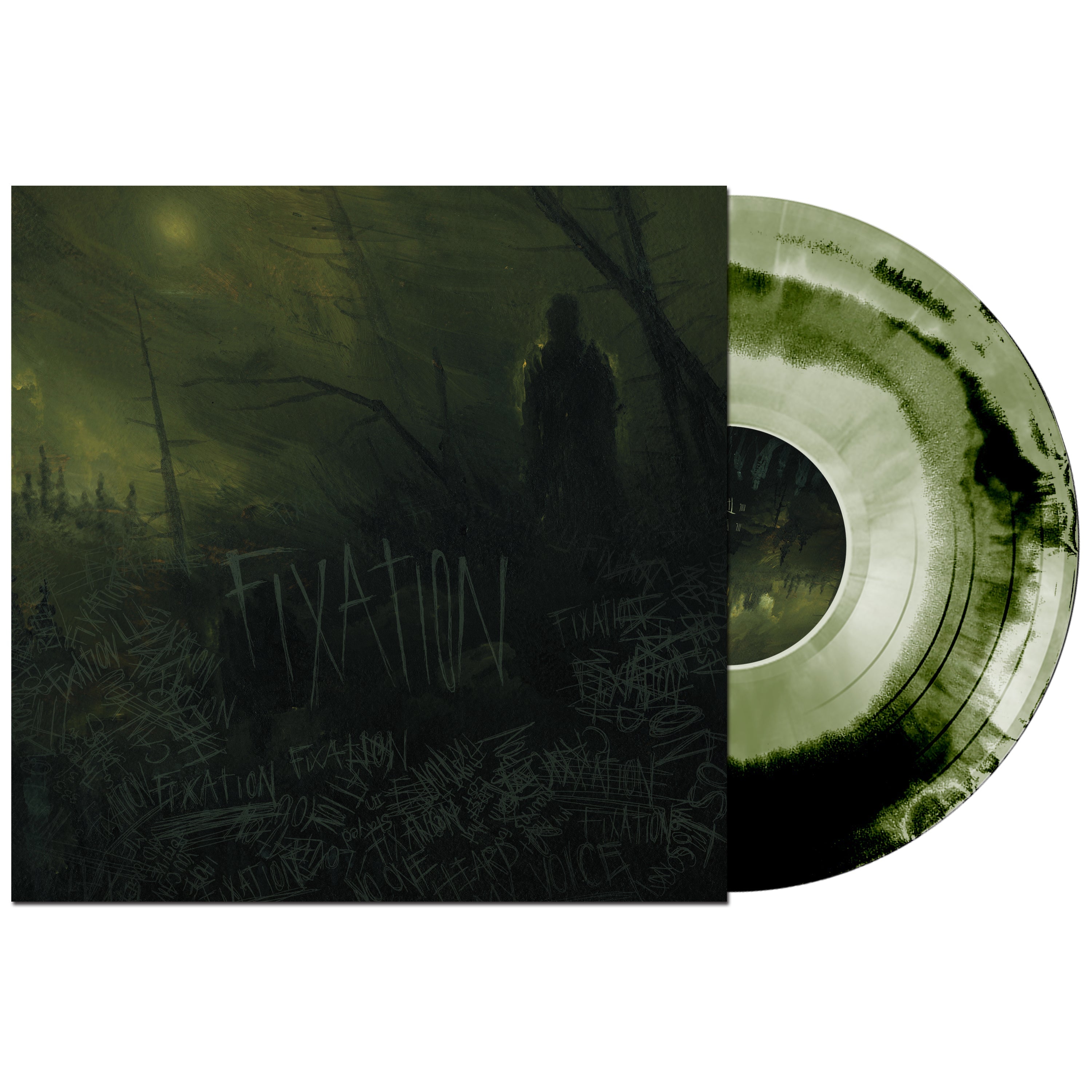 THE EMBER, THE ASH 'FIXATION' LP (Forest Green w/ Black & White Haze Vinyl)