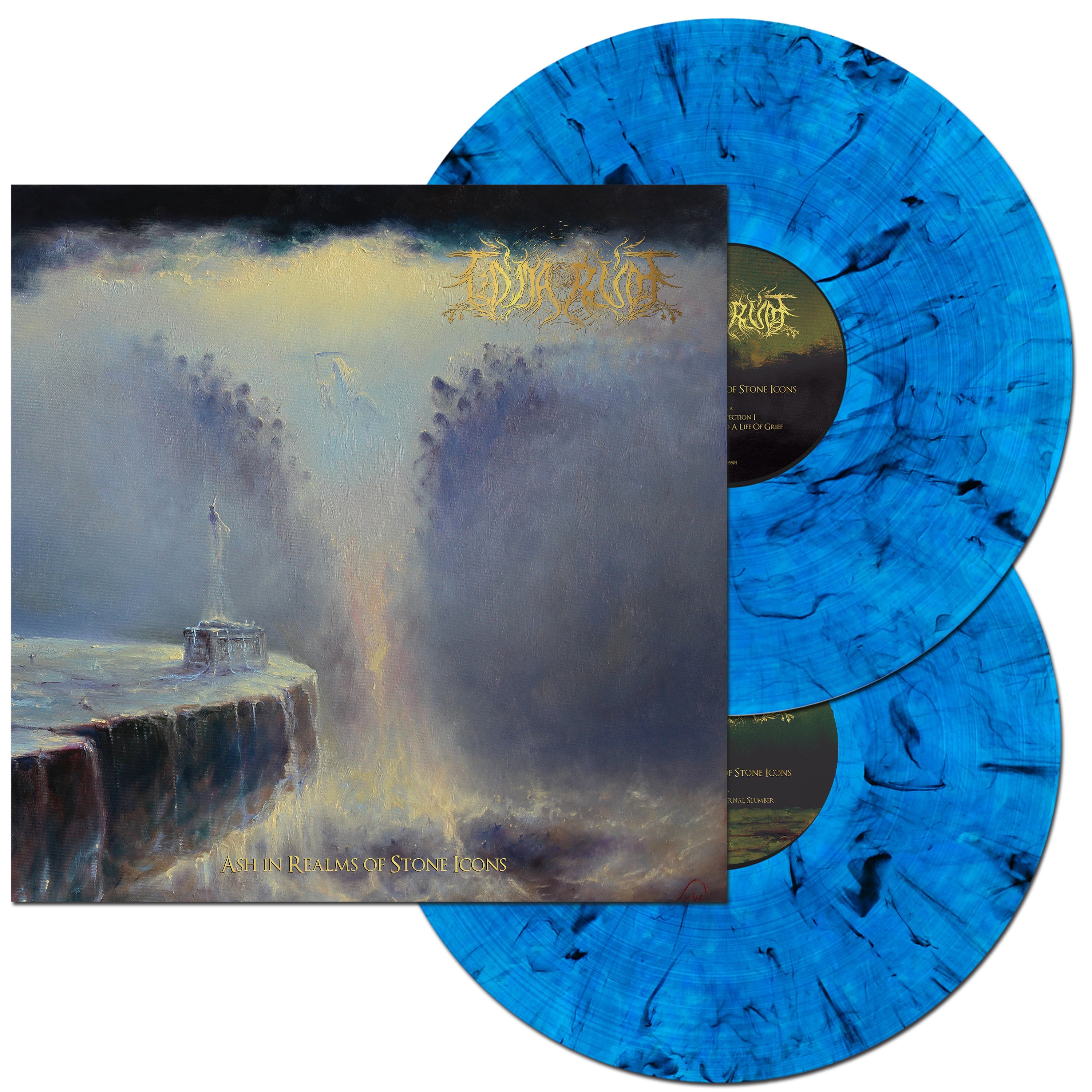 TÓMARÚM 'ASH IN REALMS OF STONE ICONS' LP (Blue Smoke Vinyl)