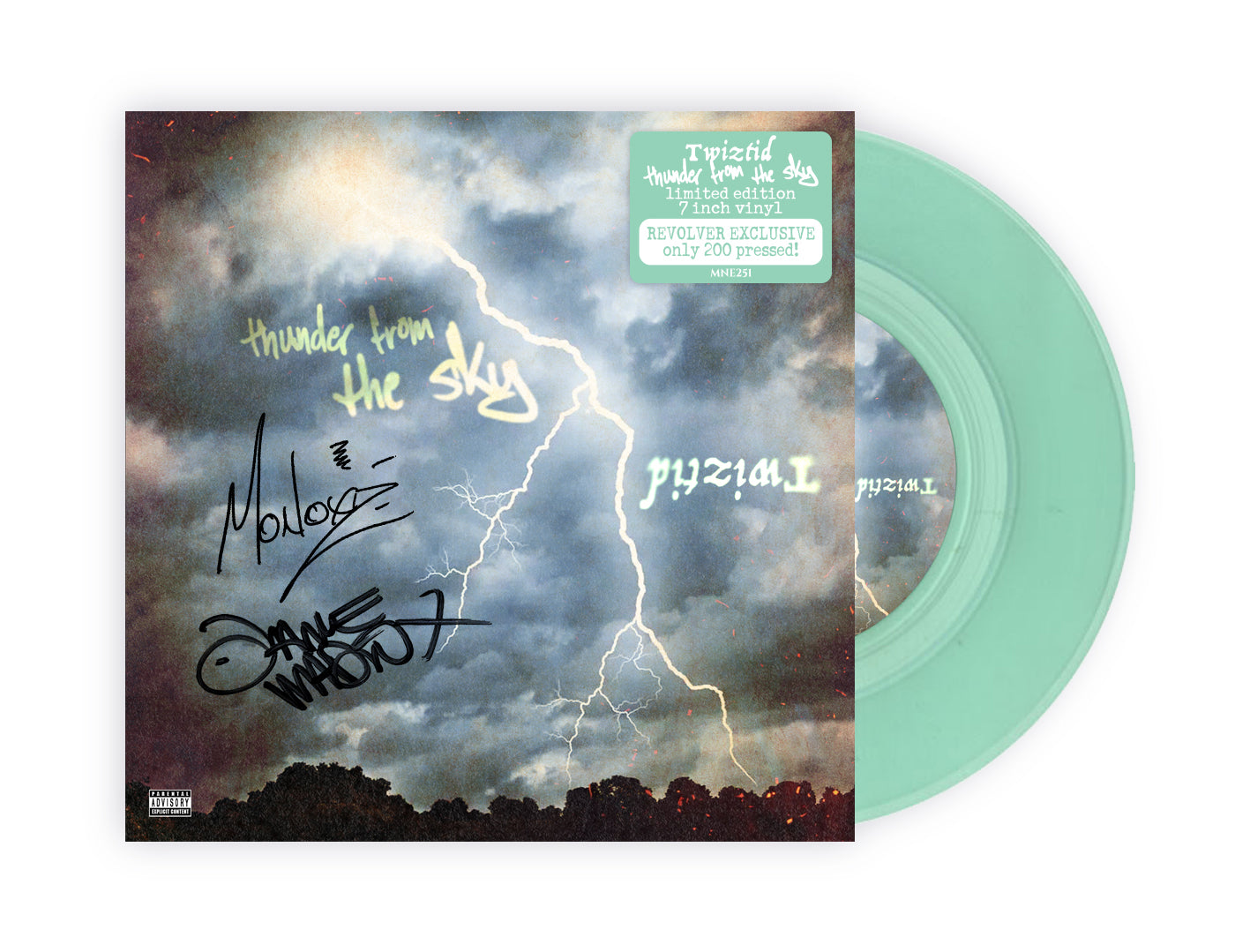 TWIZTID 'WELCOME TO YOUR FUNERAL' LP + 7" (Limited Edition – Only 200 made, "Cemetery Vortex" Clear w/ Gray & Black Smoke 12" + SIGNED Mint Green 7" Vinyl)