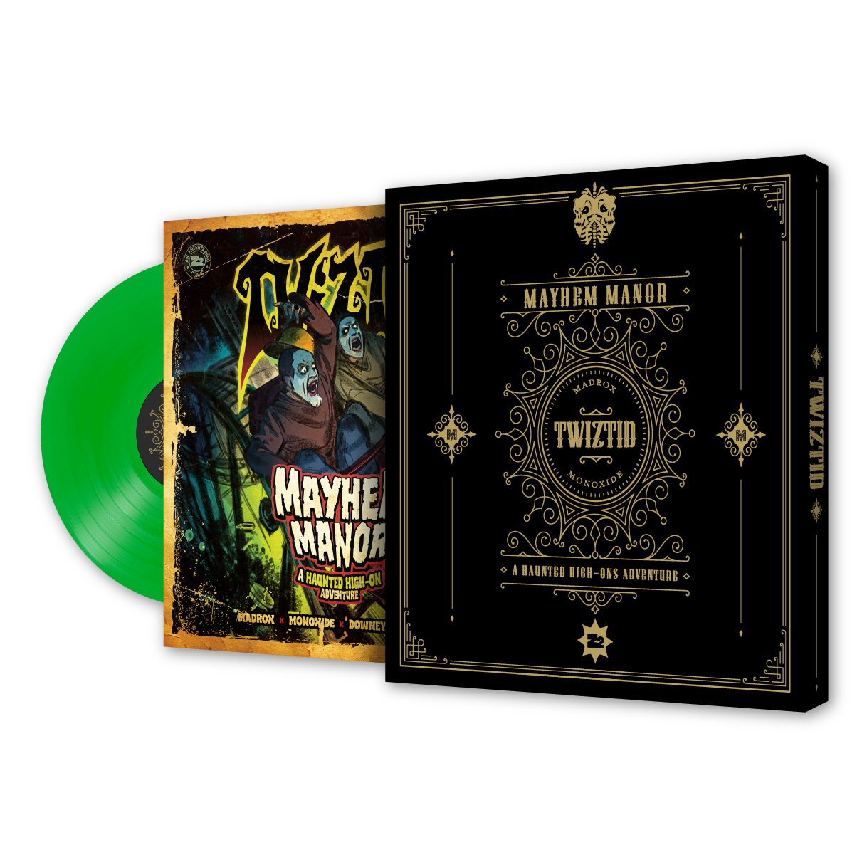 TWIZTID 'HAUNTED HIGH-ONS' LP (Green Vinyl) + TWIZTID: MAYHEM MANOR - GRAPHIC NOVEL