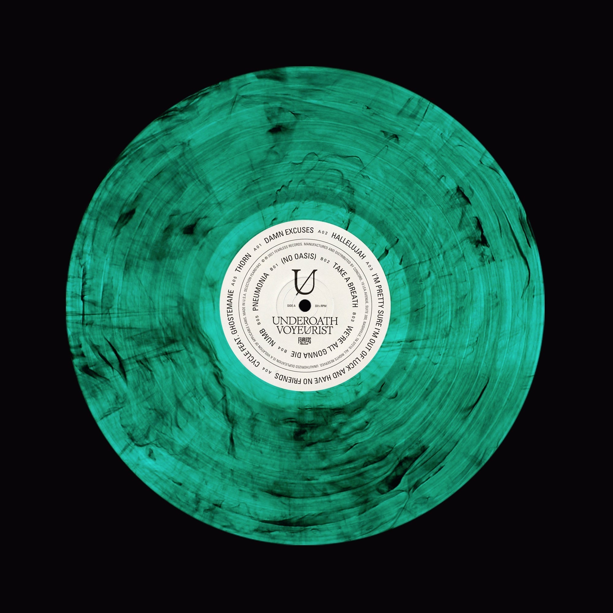 UNDEROATH 'VOYEURIST' LP (Green Smoke Vinyl)