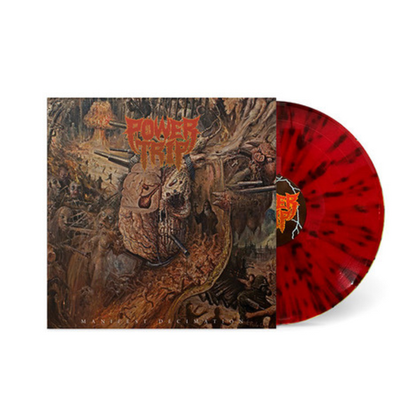 POWER TRIP 'MANIFEST DECIMATION' Red & Brown Splatter Vinyl Album Cover