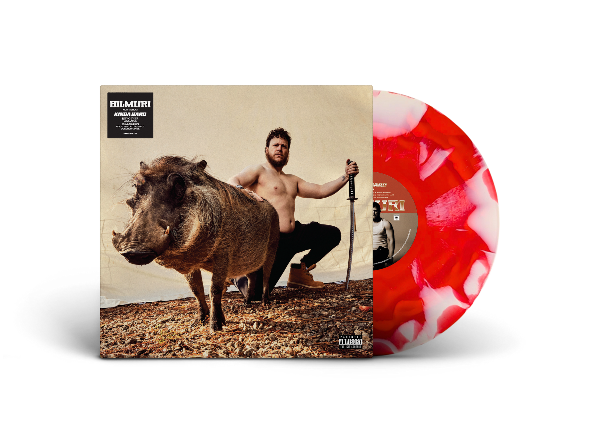 BILMURI 『KINDA HARD』 クリアビニール BILMURI 'KINDA HARD' LP (Exclusive – Limited to 500, Red & White Blotc
