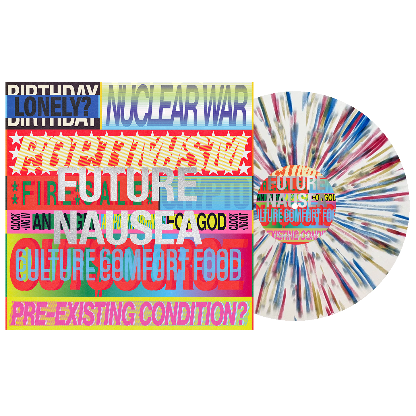 SPANISH LOVE SONGS ‘FUTURE NAUSEA’ LP (White w/ Blue, Red, & Gold Splatter Vinyl)