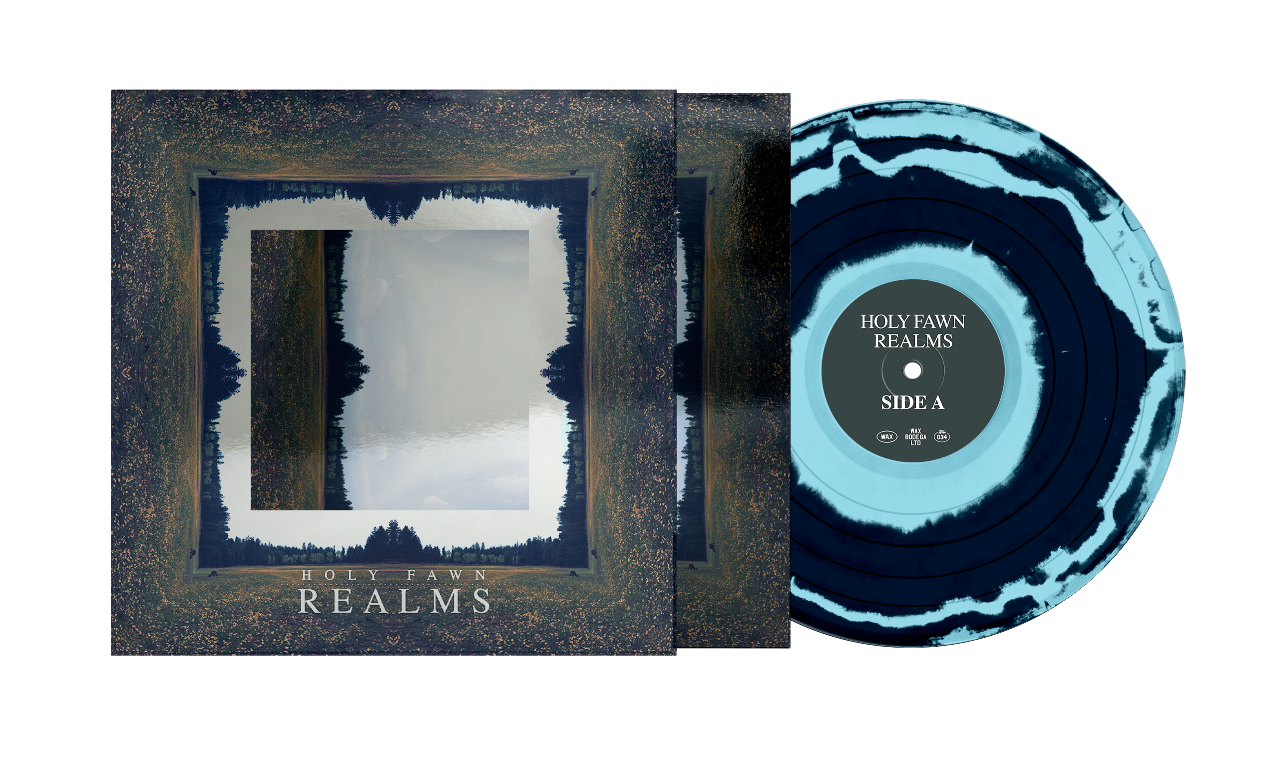 HOLY FAWN ‘REALMS’ EP (Limited Edition – Only 250 Made, Transparent Blue & Powder Blue A-Side/B-Side Vinyl)