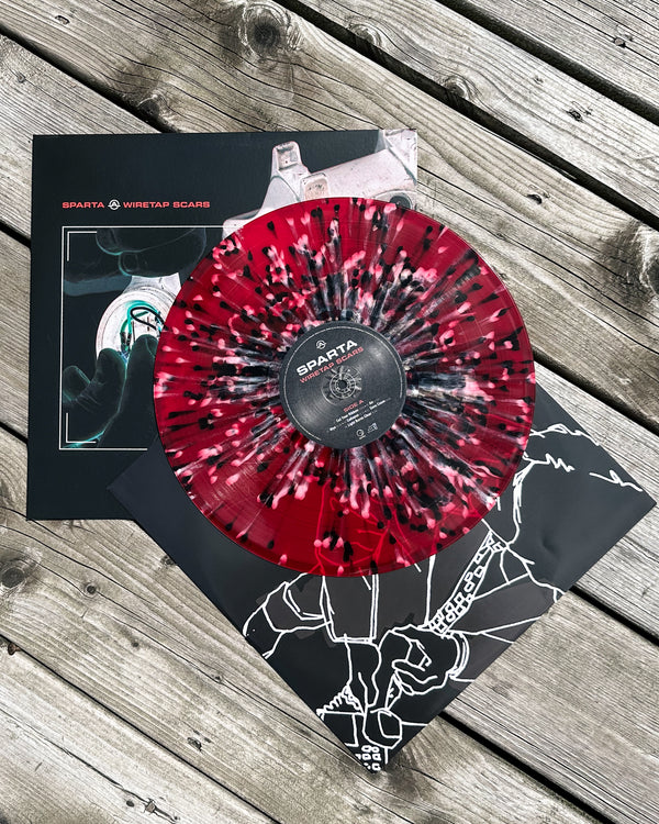 SPARTA ‘WIRETAP SCARS’ LP (Limited Edition – Only 350 Made, Translucent Red w/ Black & White Splatter Vinyl)