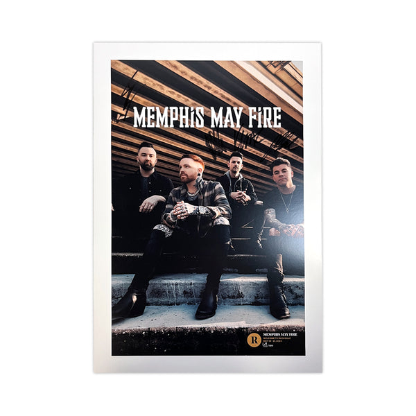 MEMPHIS MAY FIRE X WELCOME TO ROCKVILLE 2023 LIMITED EDITION SIGNED POSTER