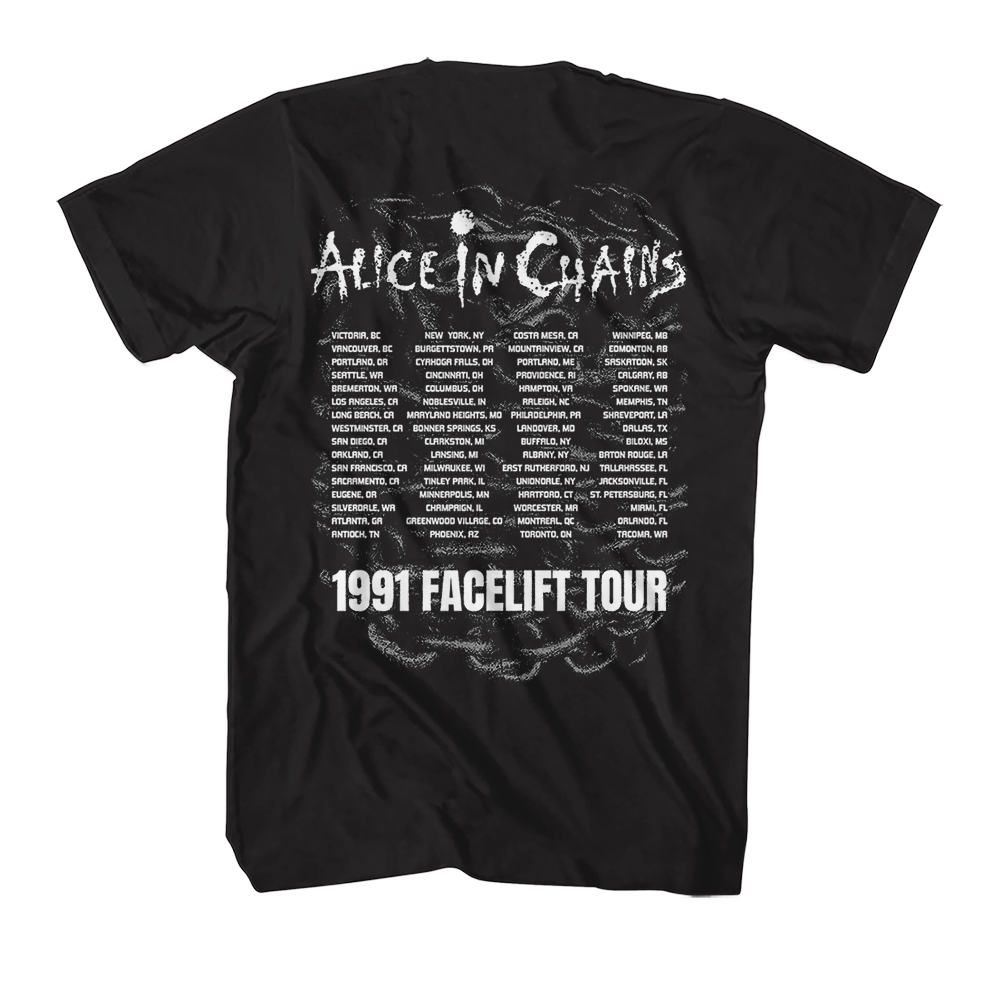 ALICE IN CHAINS 'FACELIFT TOUR 91' T-SHIRT ALICE IN CHAINS 'FACELIFT TOUR 91' T-SHIRT