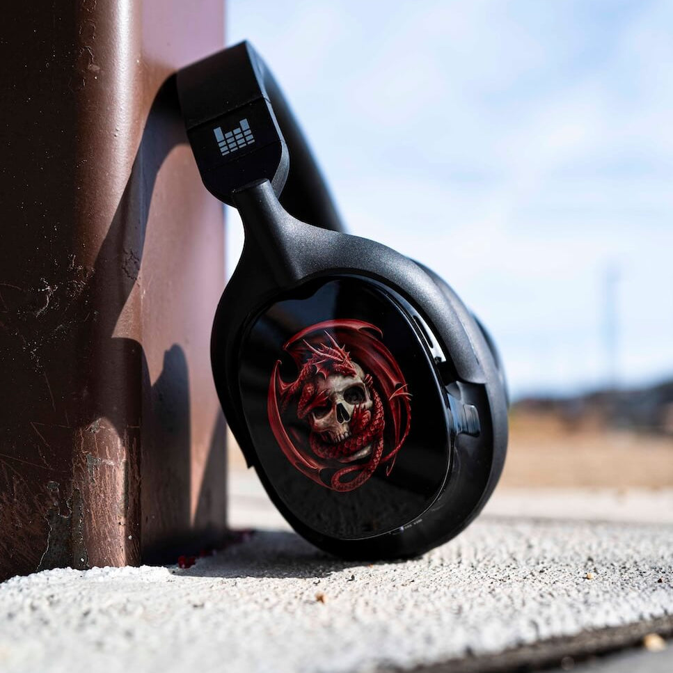 'DRAGON SKULL' BY @ANNESTOKESART HEADPHONES