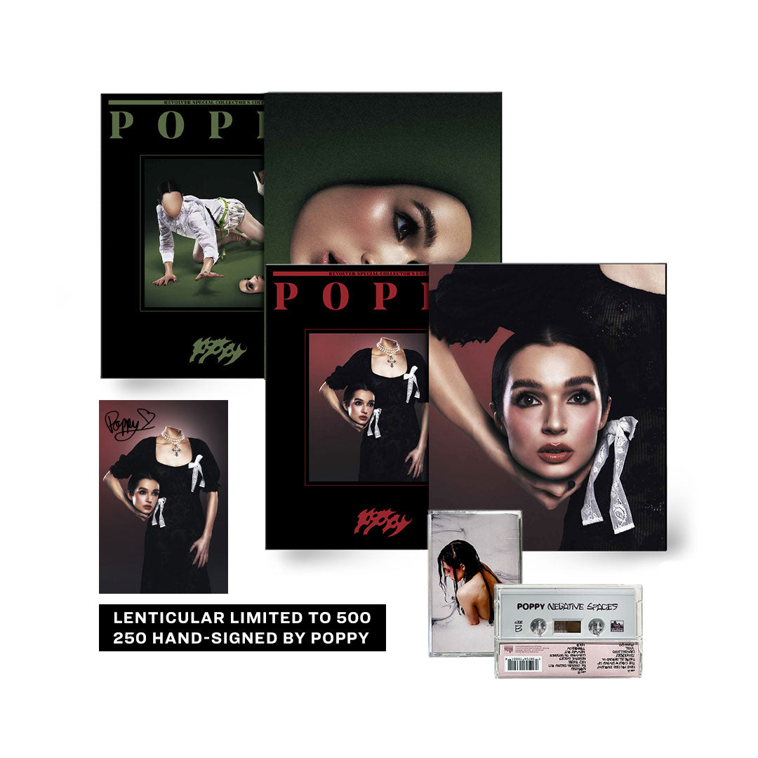 POPPY x REVOLVER SPECIAL ARTIST OF THE YEAR MAGAZINE IN SLIPCASE w/ ‘NEGATIVE SPACES’ CASSETTE & EXCLUSIVE LENTICULAR