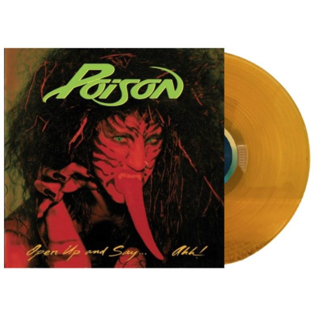 POISON 'OPEN UP AND SAY AHH!' LP (Gold Vinyl)