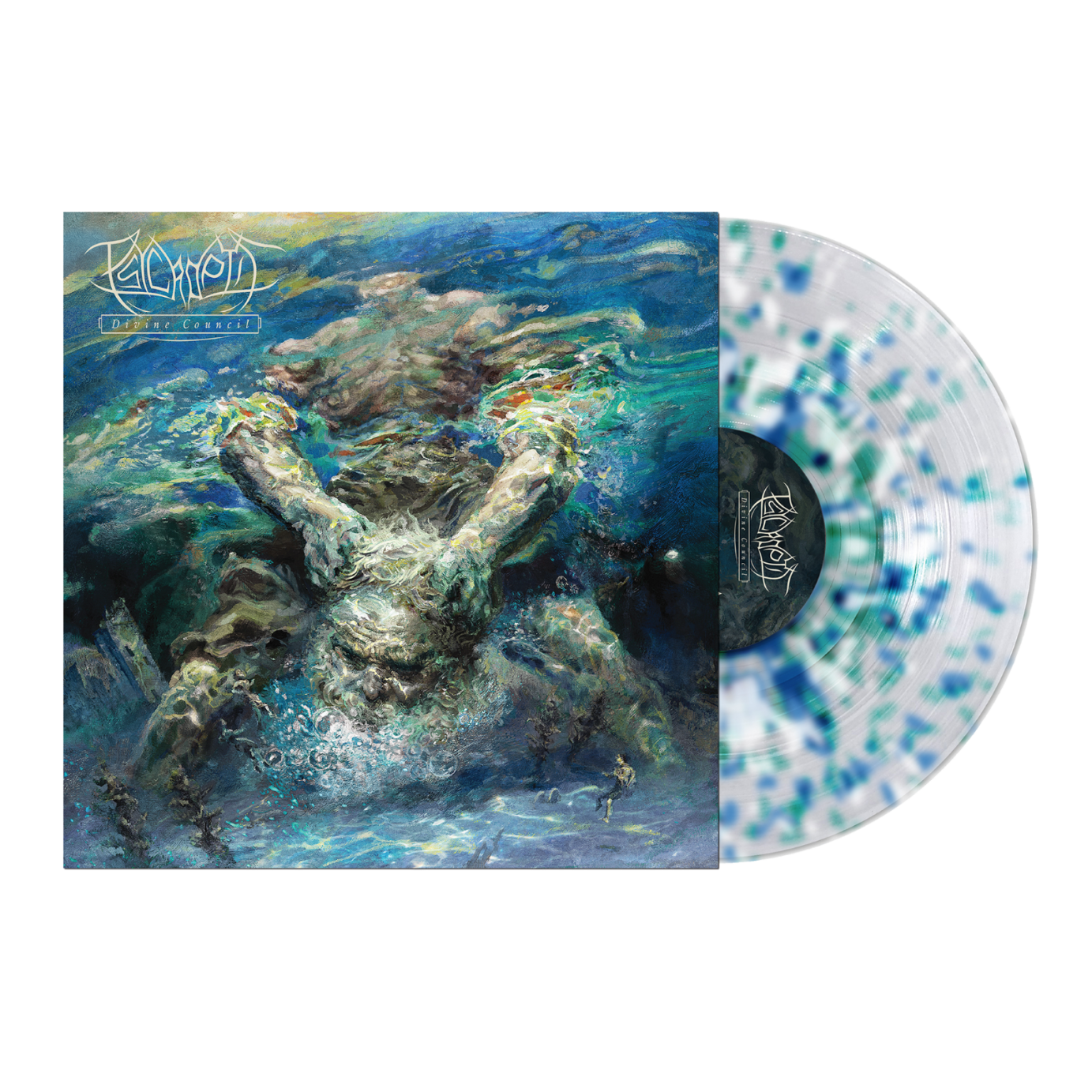 PSYCROPTIC 'DIVINE COUNCIL' LP (Clear w/ Blue, Sea Green, & White Splatter Vinyl)