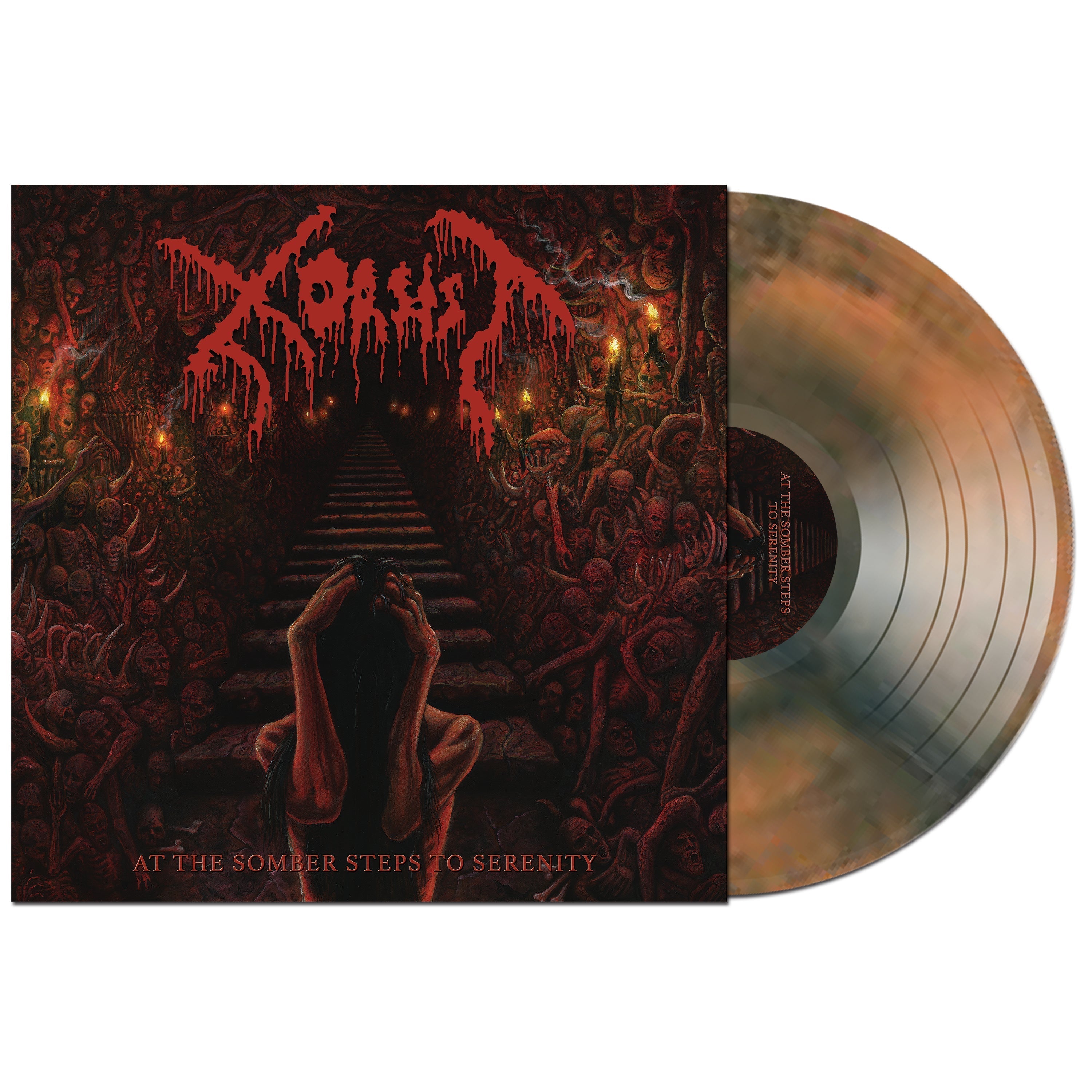 XORSIST 'AT THE SOMBER STEPS TO SERENITY' LP (Galaxy Orange/Black Vinyl)