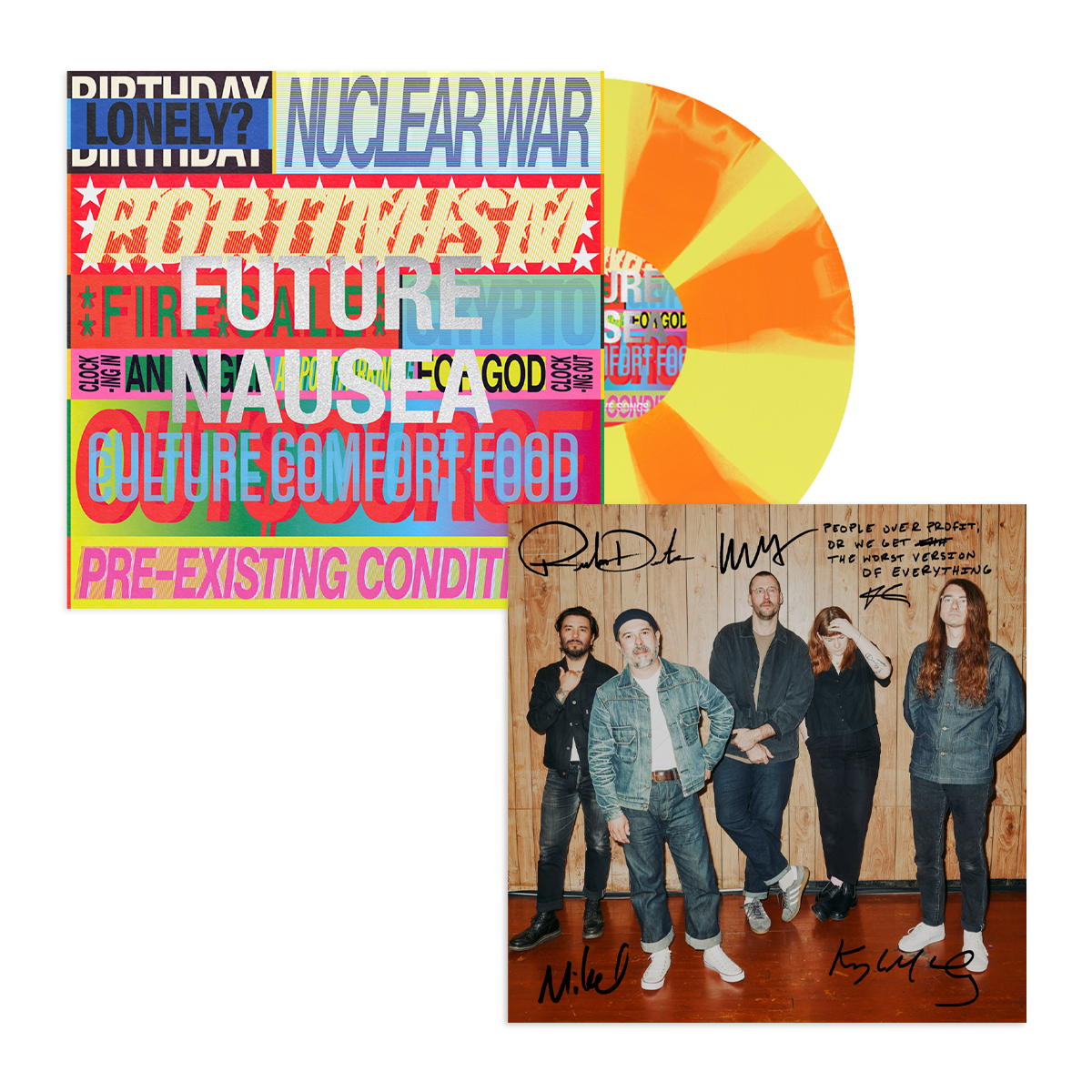 SPANISH LOVE SONGS ‘FUTURE NAUSEA’ LP (Exclusive – Limited to 250, Orange & Yellow Pinwheel Vinyl) + SIGNED INSERT