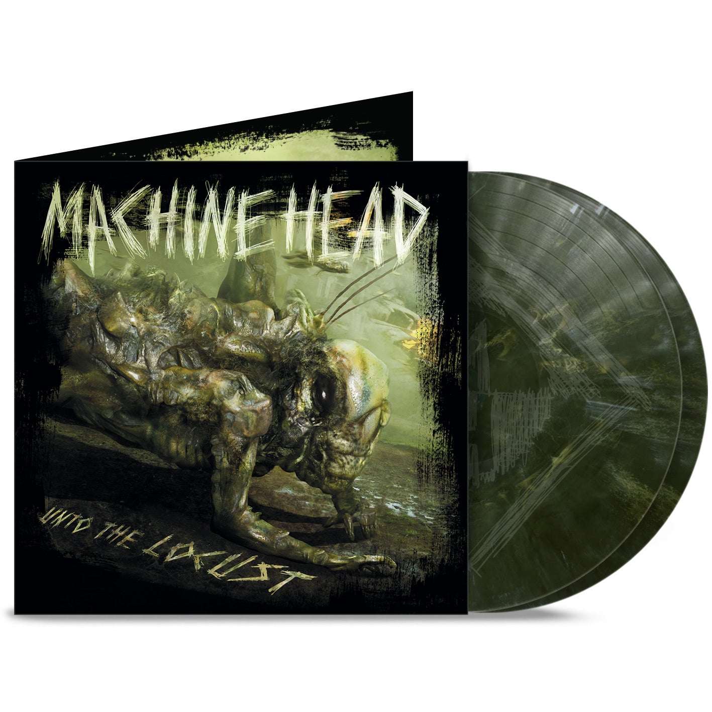 MACHINE HEAD 'UNTO THE LOCUST' 2LP (15th Anniversary, Dark Green Marble Vinyl)