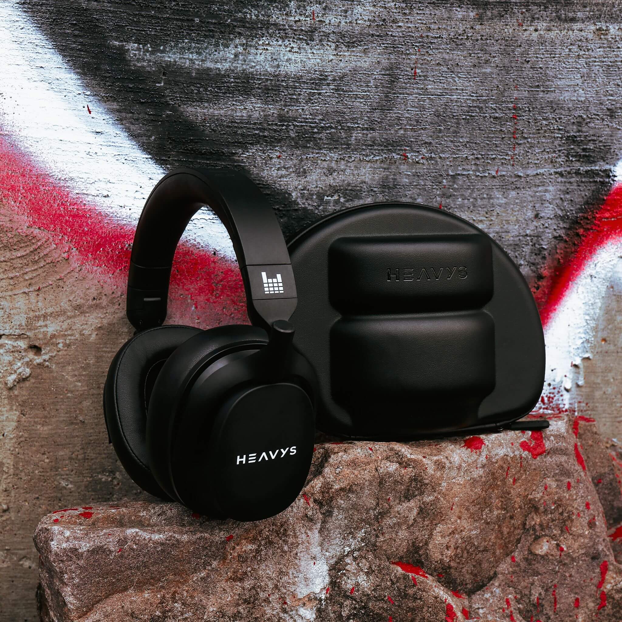 HEAVYS H1H HEADPHONES + PREMIUM SILVER-COATED CABLE + BONUS TRAVEL CAS