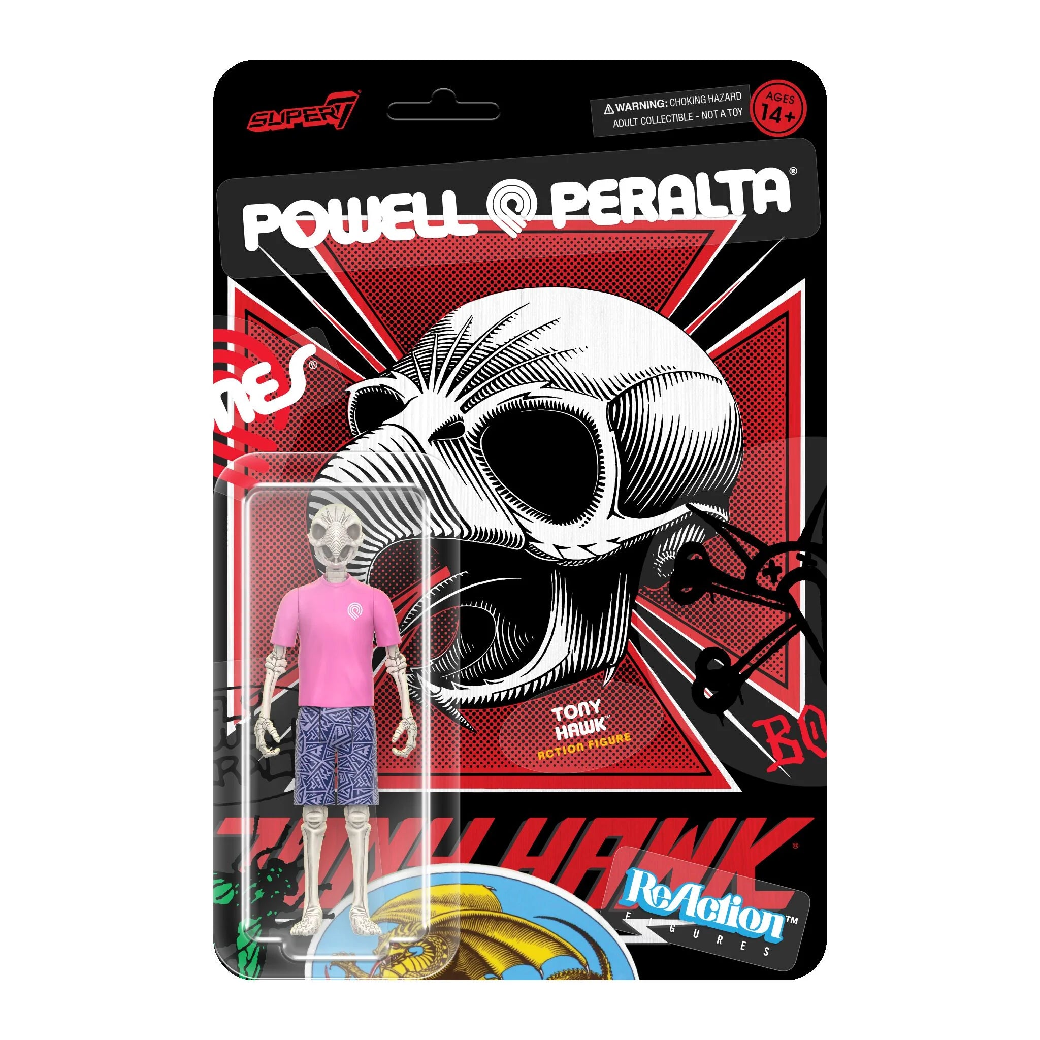 Powell Peralta Tony Hawk Mt Trashmore 85 Figure on Card