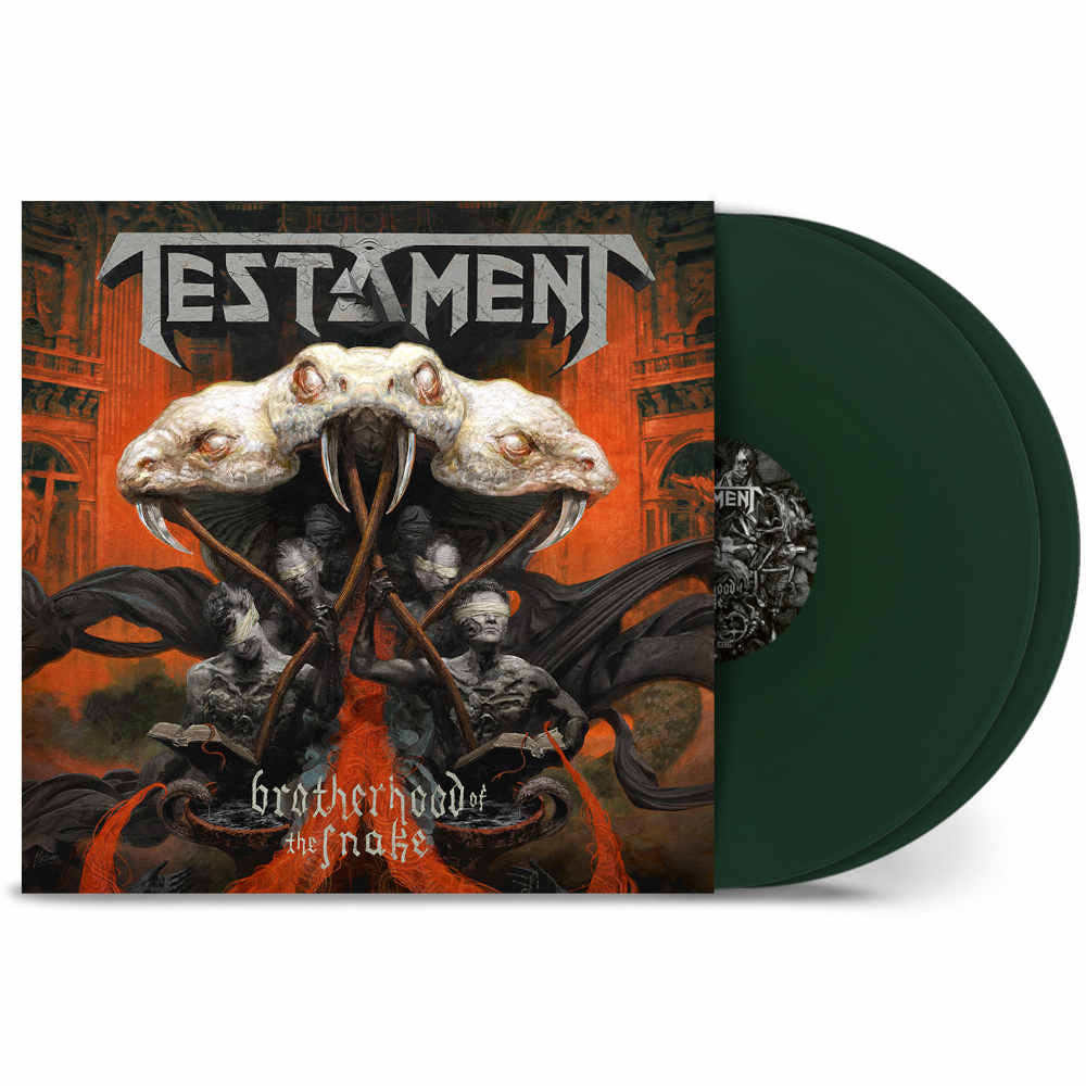 Testament Brotherhood of the Snake Green 2LP Green Gatefold Jacket