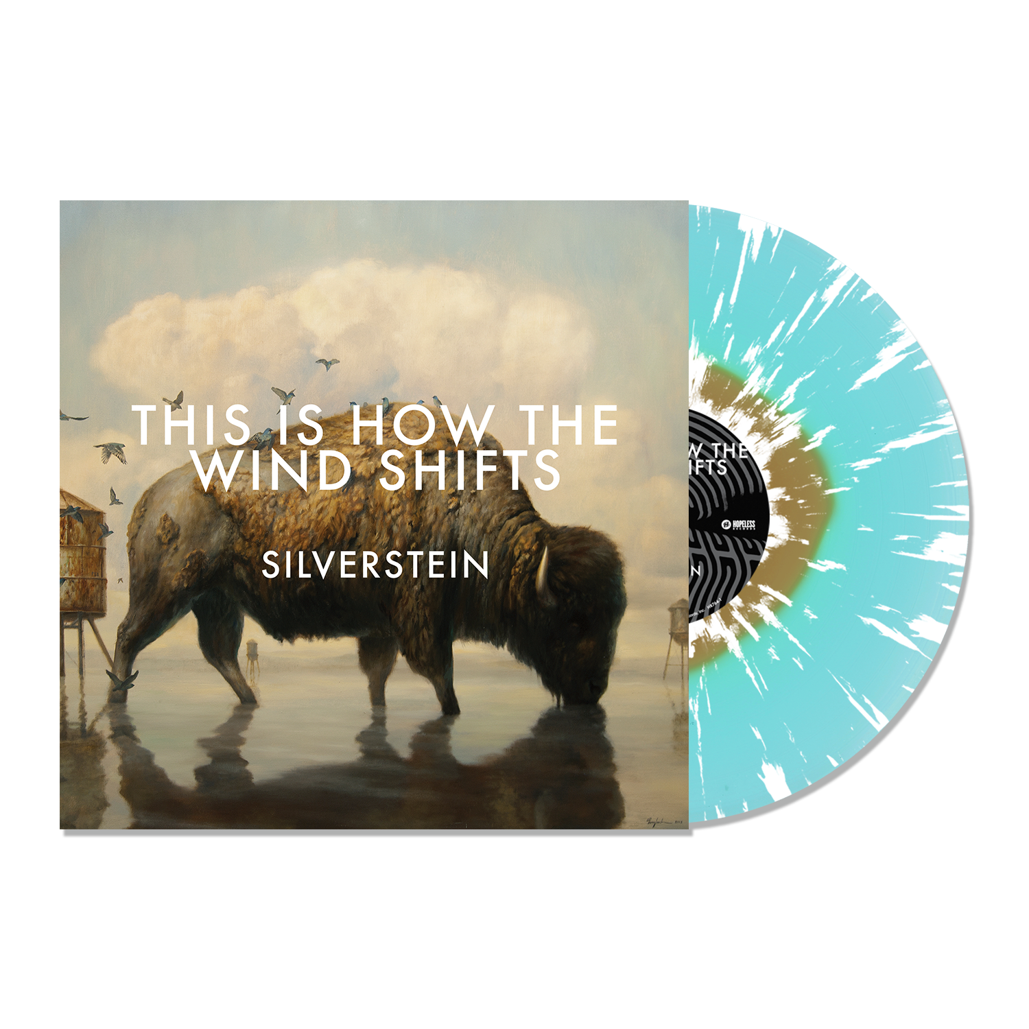 SILVERSTEIN ‘THIS IS HOW THE WIND SHIFTS’ LP (Limited Edition – Only 350 Made, Gold Inside Blue w/ White Splatter Vinyl)