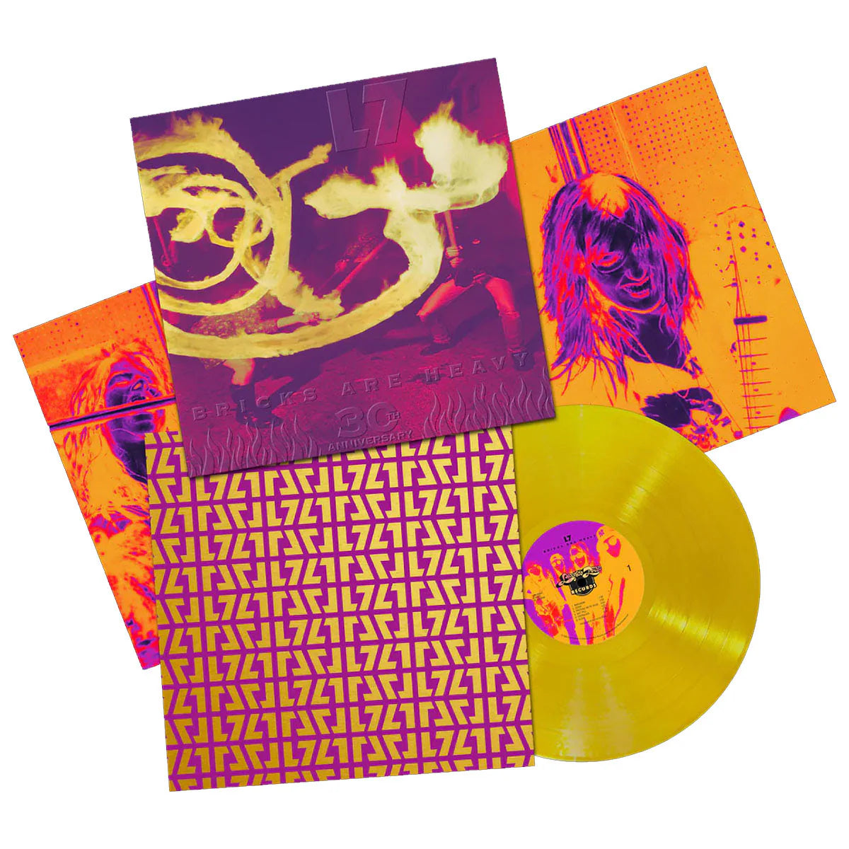 L7 'BRICKS ARE HEAVY' LP (Deluxe, Gold Vinyl)