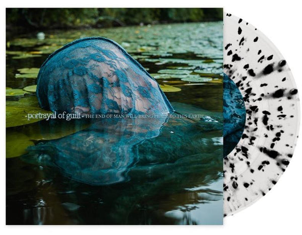 PORTRAYAL OF GUILT / SLOW FIRE PISTOL 'THE END OF MAN WILL BRING PEACE TO THIS EARTH' 7" (Clear & Black Splatter Vinyl)