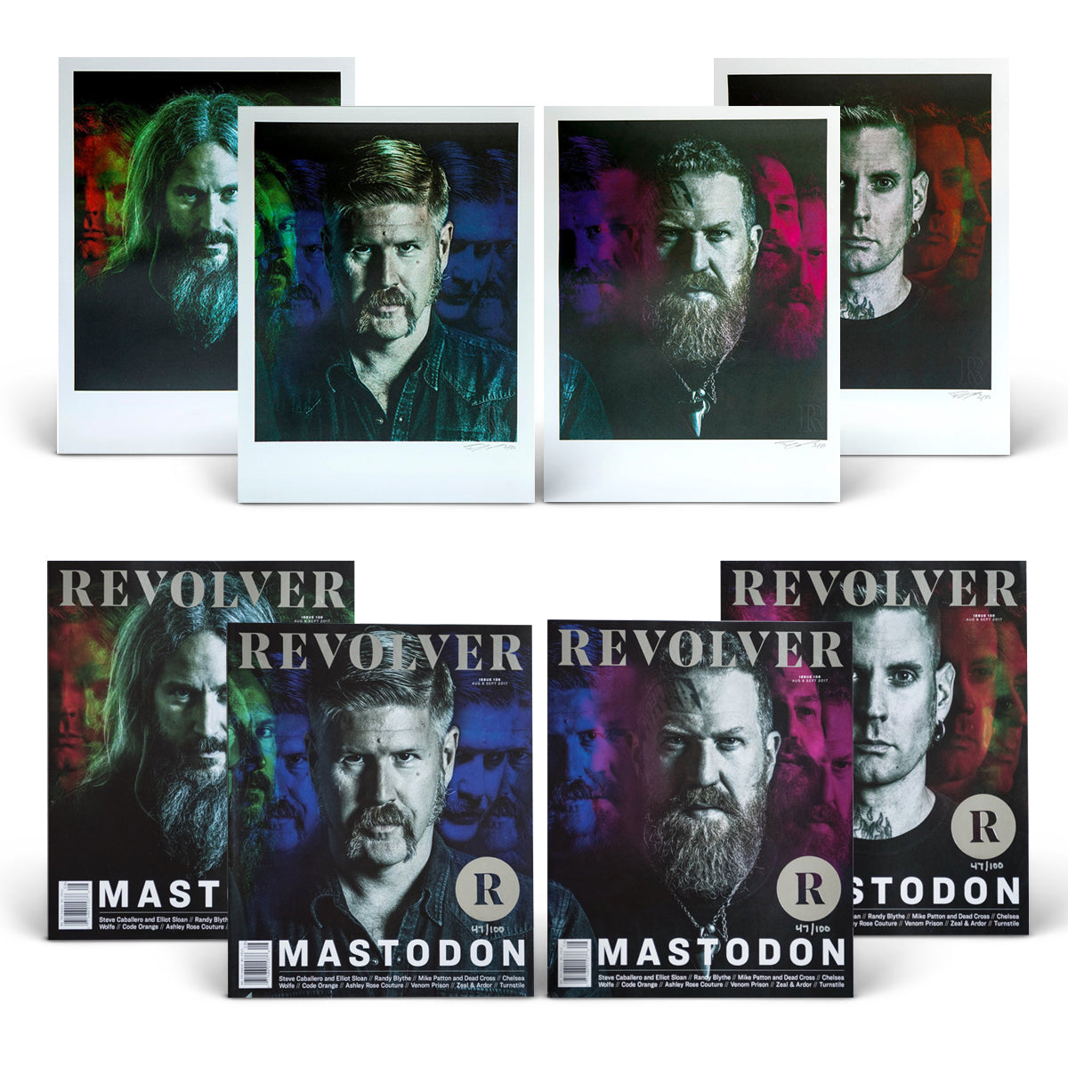 MASTODON MEGA SET - SILVER COLLECTOR’S EDITION FOUR-PACK + COLLECTOR’S EDITION 18 X 24 MASTODON PRINTS – 4 PRINT SET