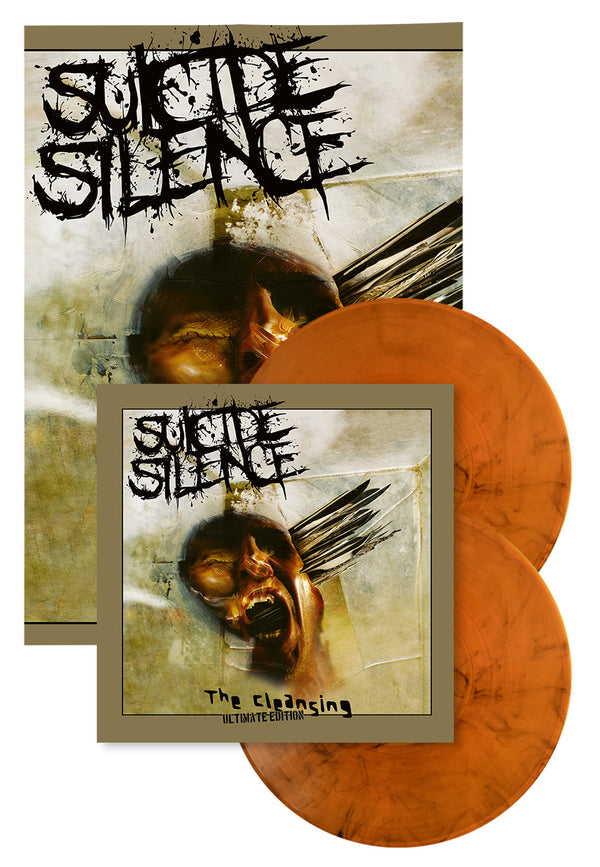 SUICIDE SILENCE 'THE CLEANSING' 2LP (Ultimate Edition, Orange-Black Marbled Vinyl)