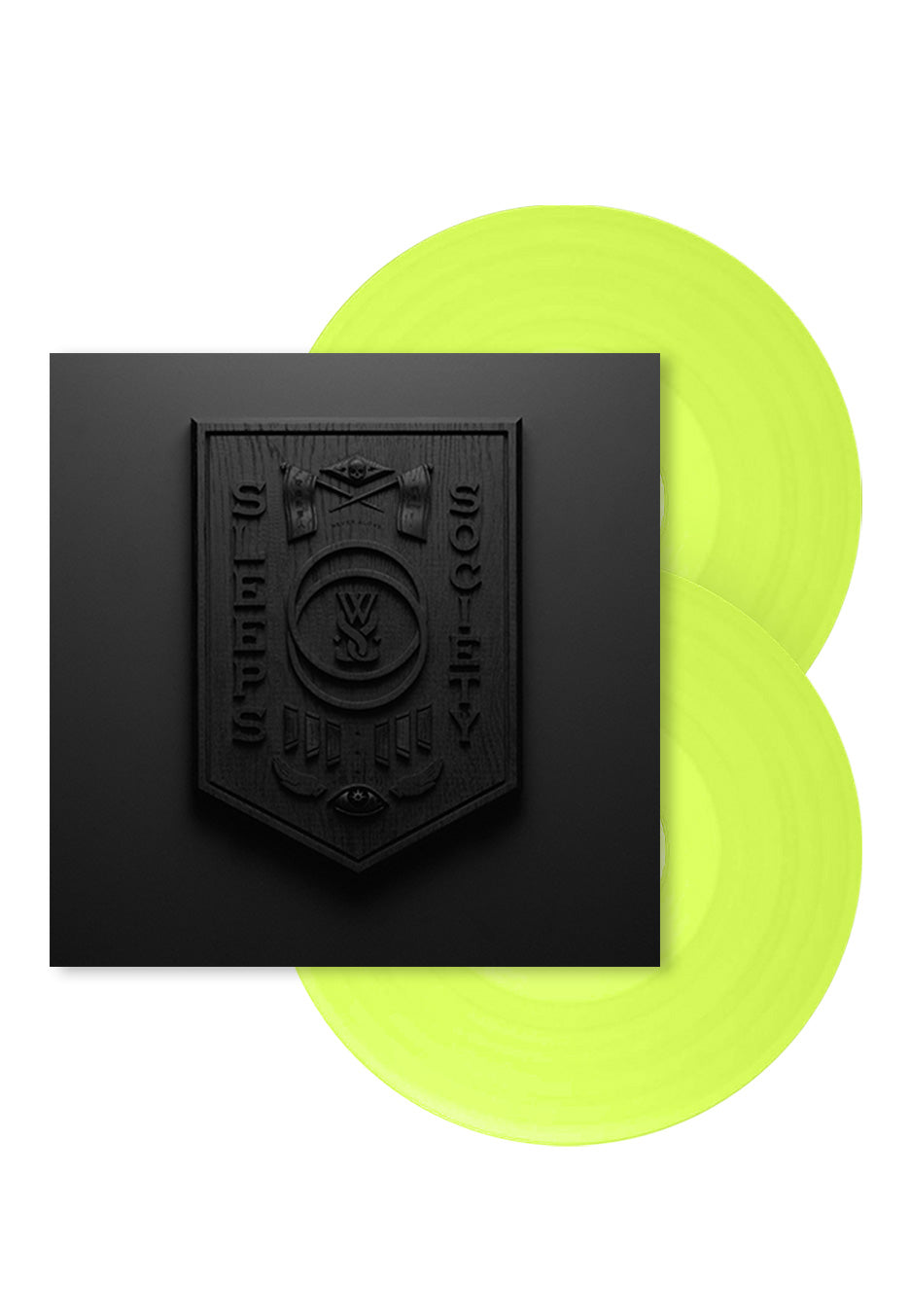 WHILE SHE SLEEPS 'SLEEPS SOCIETY' 2LP (Deluxe Bright Yellow Vinyl)