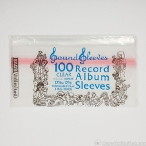 BAGS UNLIMITED 12" LP JACKET SLEEVES - 100 COUNT (resealable)