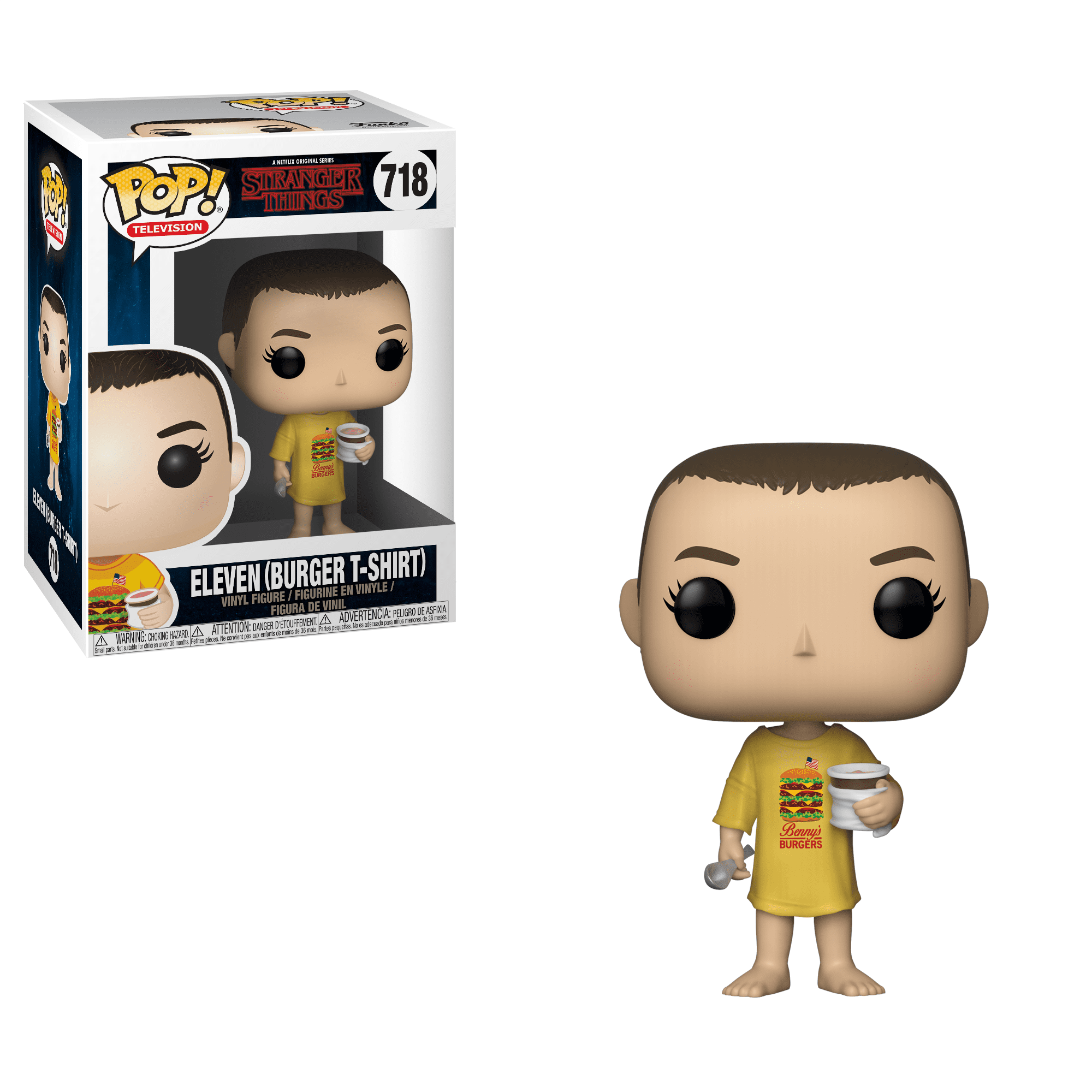 STRANGER THINGS ELEVEN IN BURGER T-SHIRT FUNKO POP! FIGURE