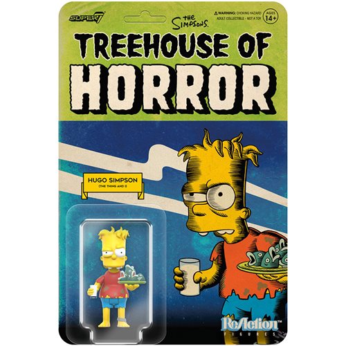 THE SIMPSONS REACTION WAVE 4  (TREEHOUSE OF HORROR V2) -  HUGO SIMPSON ACTION FIGURE BOX