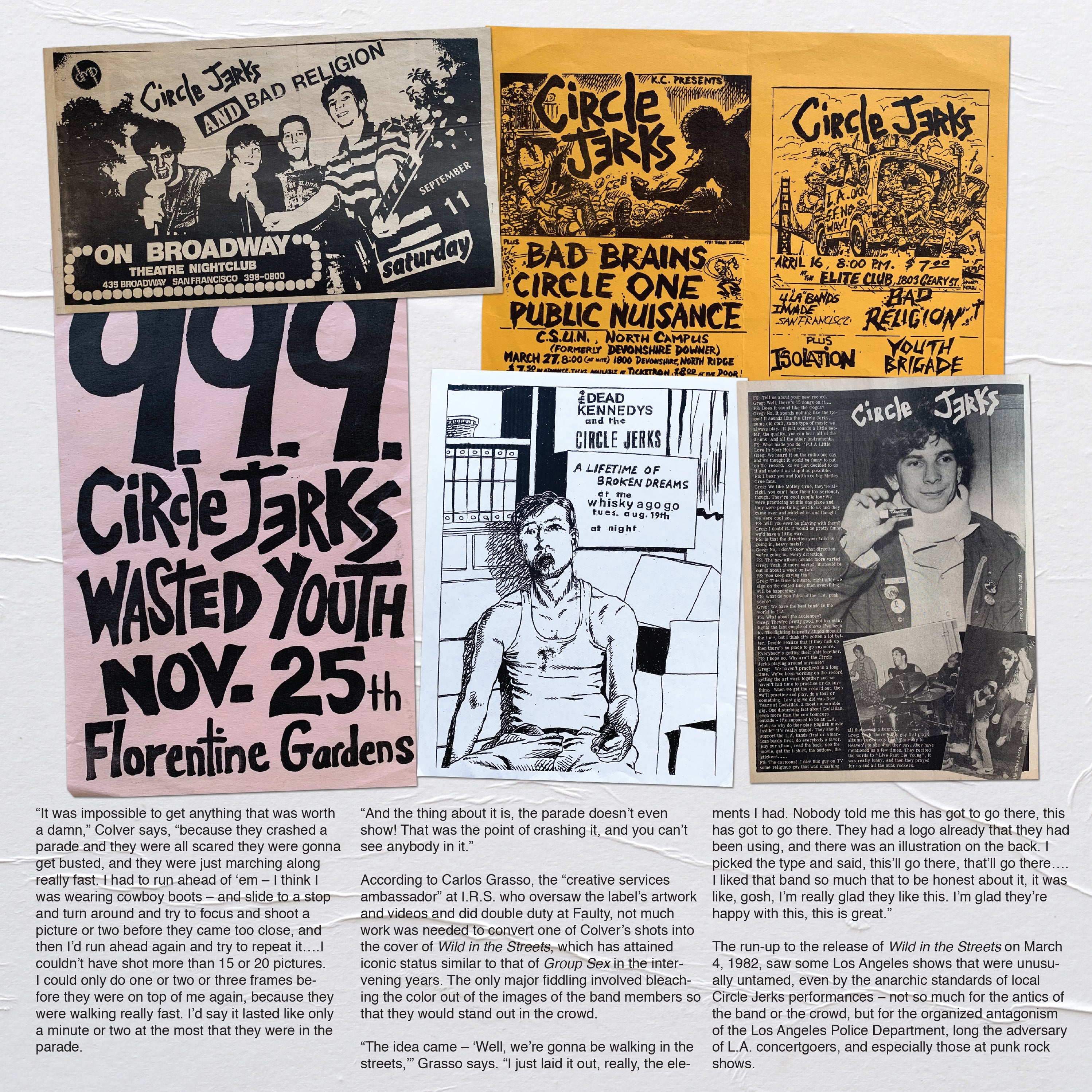 CIRCLE JERKS ‘WILD IN THE STREETS’ LP (Limited Edition – Only 1000 Made, 40th Anniversary, White & Pink Vinyl)