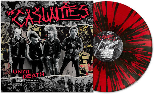 CASUALTIES 'UNTIL DEATH: STUDIO SESSIONS' LP (Red & Black Splatter Vinyl)