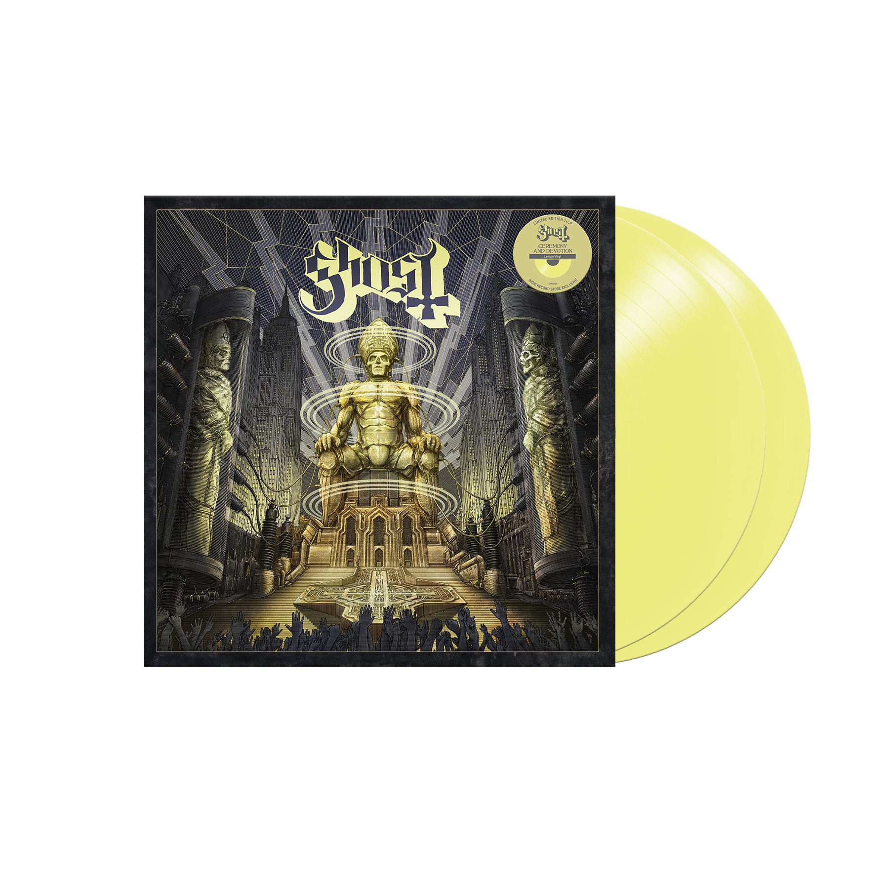 GHOST 'CEREMONY AND DEVOTION' 2LP (Limited Edition, Lemon Vinyl)