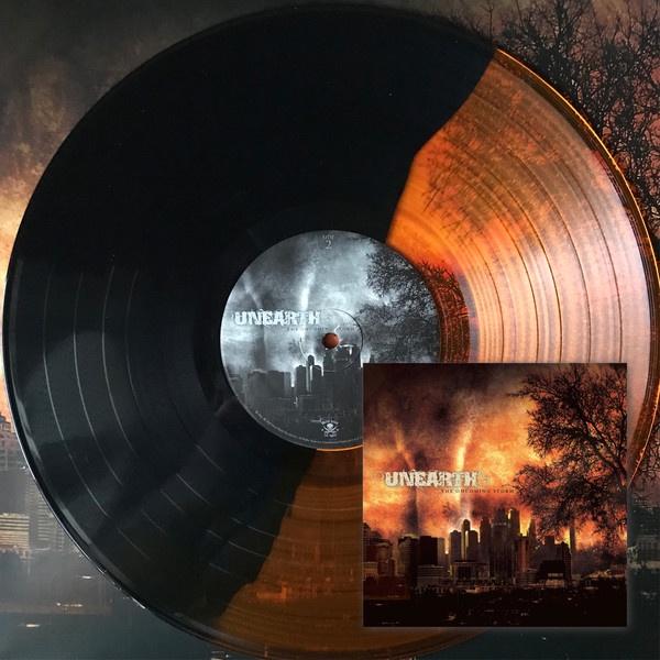 UNEARTH 'ONCOMING STORM' GOLD AND BLACK SPLIT LP