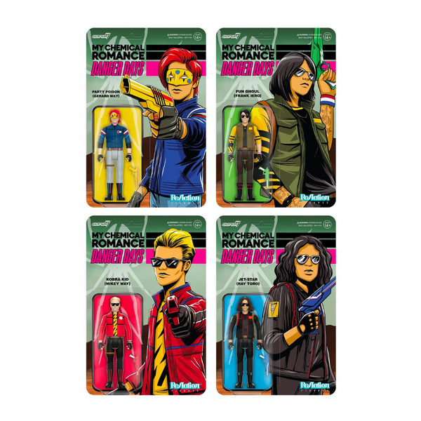 MY CHEMICAL ROMANCE REACTION FIGURES WAVE 1 - DANGER DAYS - 4 PACK