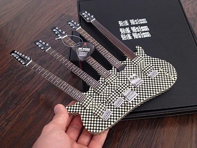 CHEAP TRICK - RICK NIELSEN - FIVE NECK CHECKERED MINI GUITAR