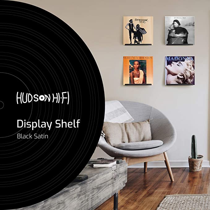 HUDSON HI-FI: LP VINYL RECORD WALL DISPLAY SHELF BLACK