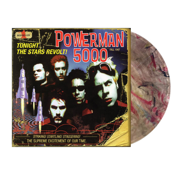 POWERMAN 5000 ‘TONIGHT THE STARS REVOLT!’ LP (Limited Edition, Only 500 Made, Transparent Jungle Swirl Vinyl)