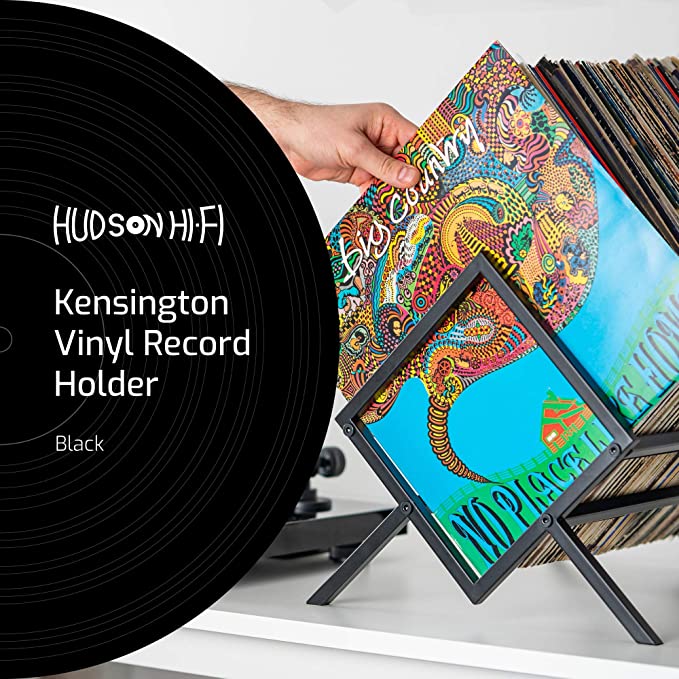 HUDSON HI-FI: KENSINGTON VINYL RECORD STORAGE BLACK HOLDER