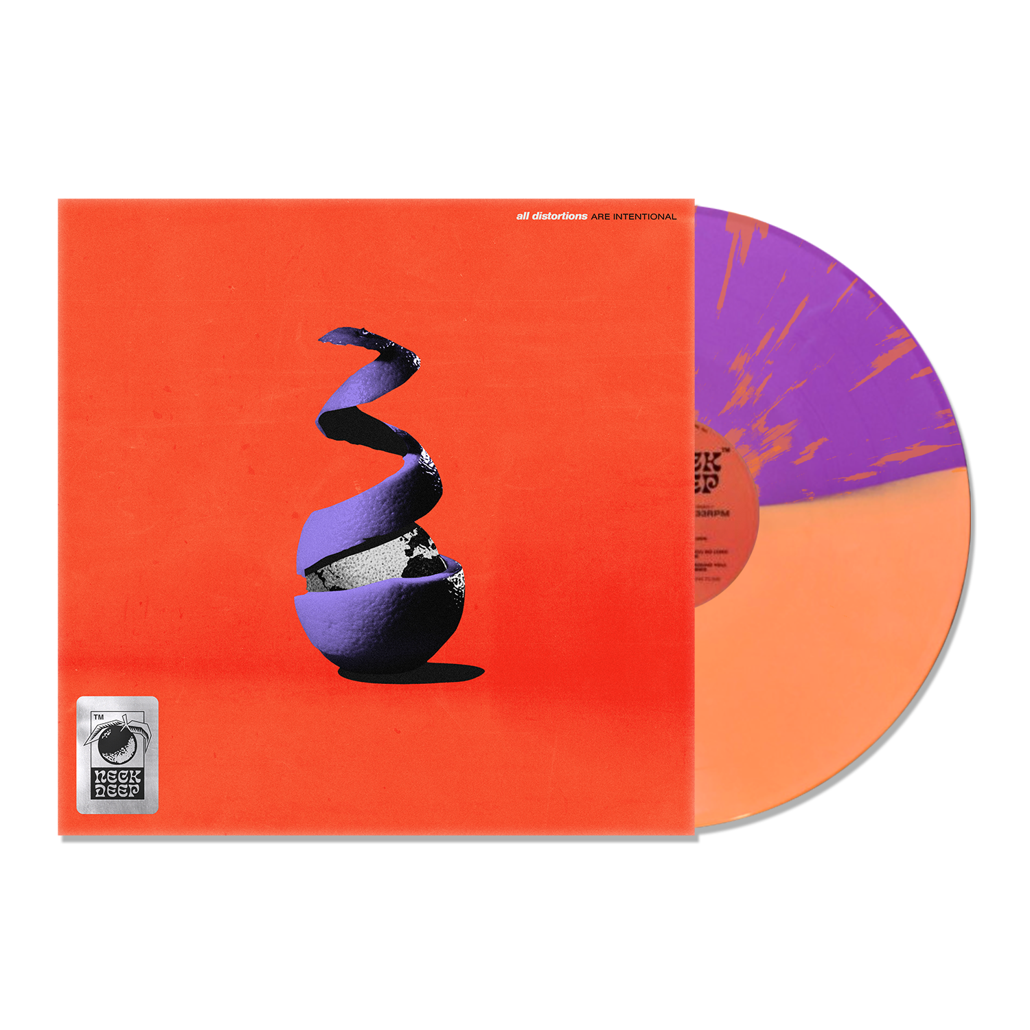 NECK DEEP ‘ALL DISTORTIONS ARE INTENTIONAL’ LP (Limited Edition – Only 300 Made, Half Purple & Orange Splatter Vinyl)