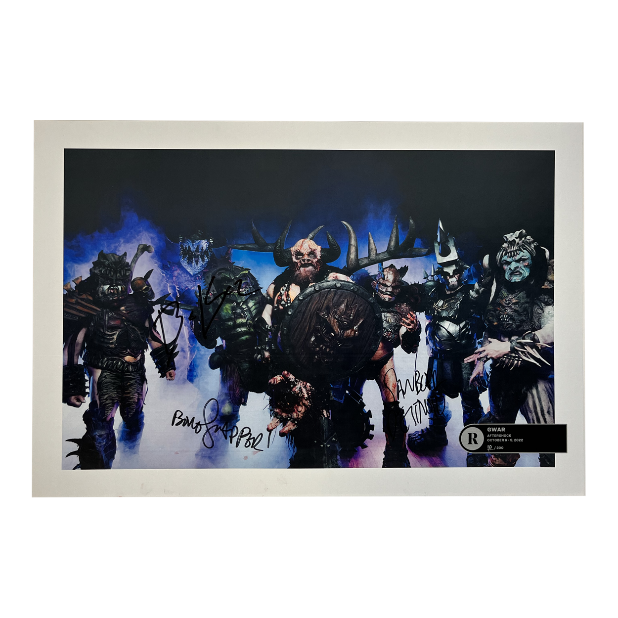 GWAR X AFTERSHOCK FESTIVAL 2022 LIMITED EDITION SIGNED POSTER