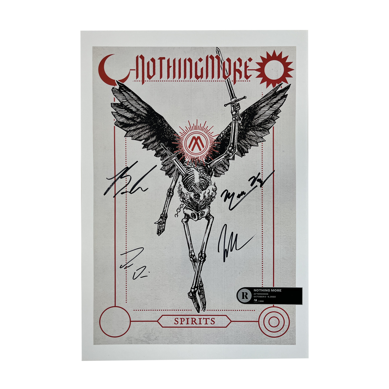 NOTHING MORE X AFTERSHOCK FESTIVAL 2022 LIMITED EDITION SIGNED POSTER