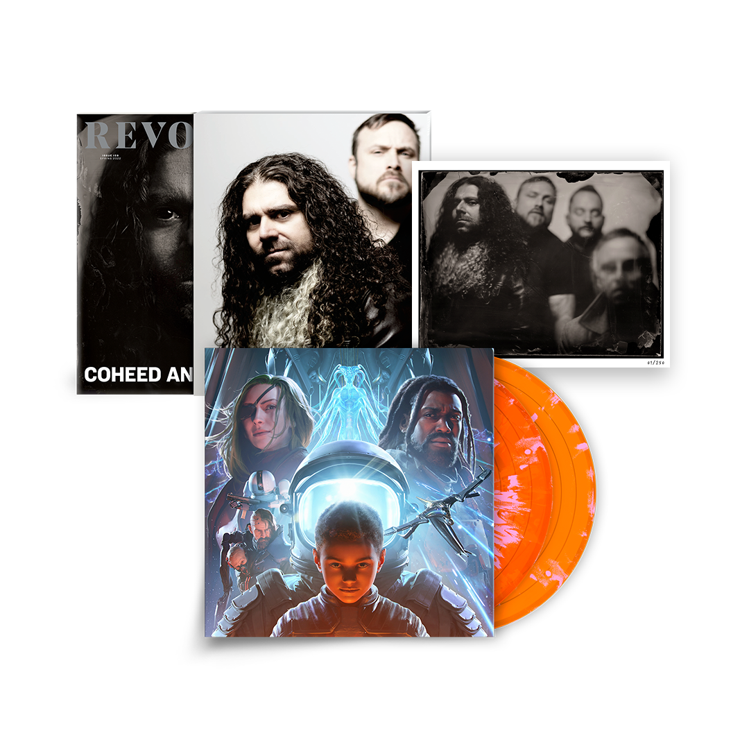 REVOLVER x COHEED AND CAMBRIA COLLECTOR'S BUNDLE HAND-NUMBERED SLIPCASE W/ 'VAXIS II: A WINDOW OF THE WAKING MIND' ORANGE WITH PINK SWIRL 2LP + BORUCKI PHOTO PRINT - ONLY 250 AVAILABLE