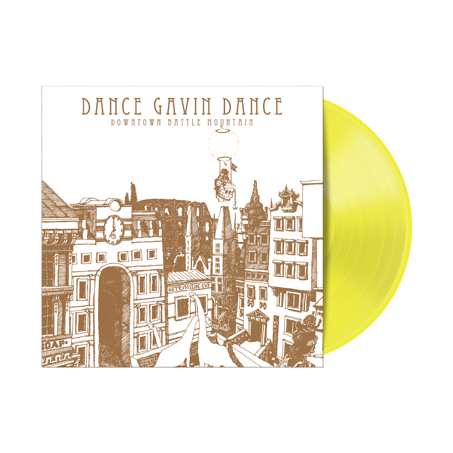 DANCE GAVIN DANCE 'DOWNTOWN BATTLE MOUNTAIN' LP (Limited Edition — Only 500 Made, Neon Yellow Vinyl)