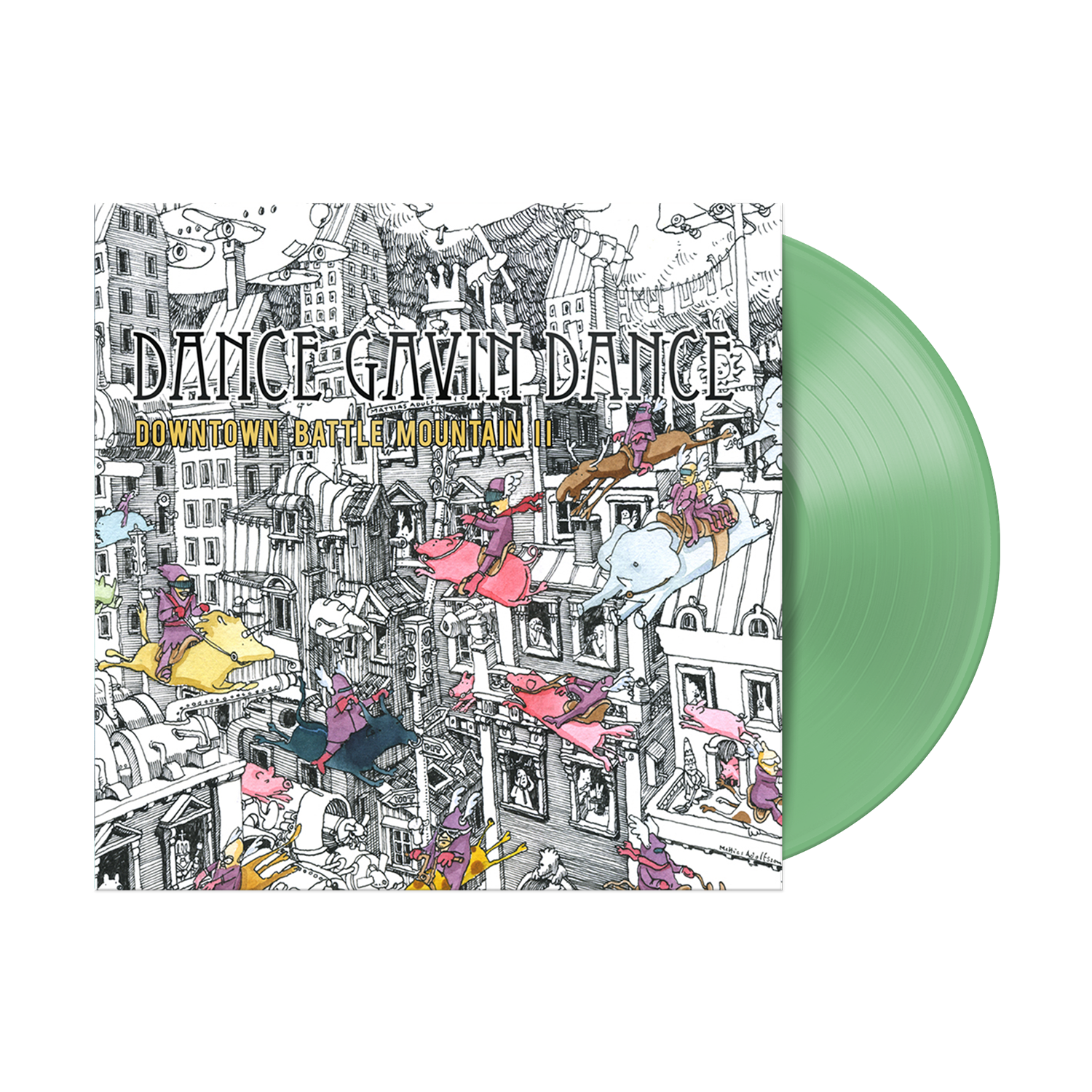 DANCE GAVIN DANCE 'DOWNTOWN BATTLE MOUNTAIN II' LP (Limited Edition — Only 500 Made, Kelly Green Vinyl)