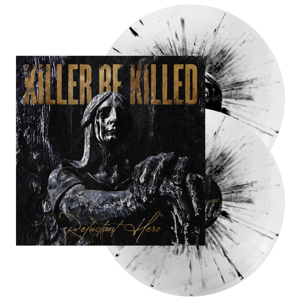 KILLER BE KILLED - 'RELUCTANT HERO' LIMITED-EDITION 2LP GRAY IN WHITE WITH BLACK SPLATTER— ONLY 500 MADE