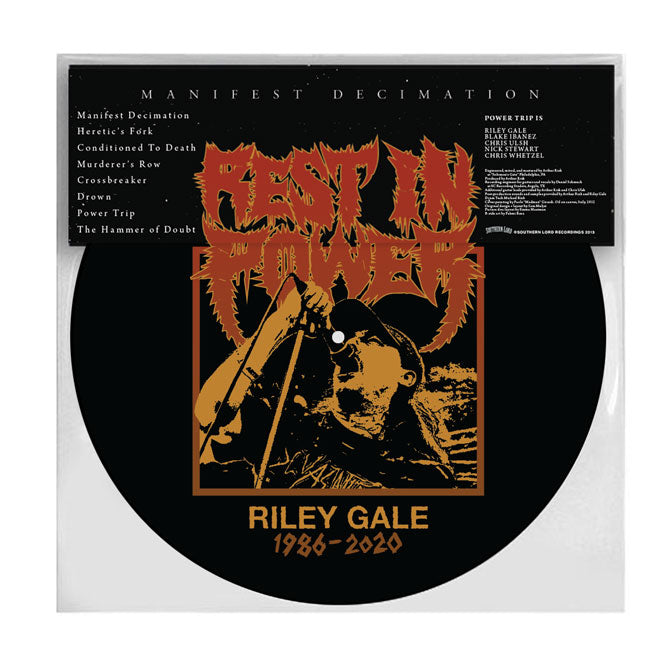 POWER TRIP 'MANIFEST DECIMATION' PICTURE DISC - RILEY GALE FOUNDATION EDITION LP