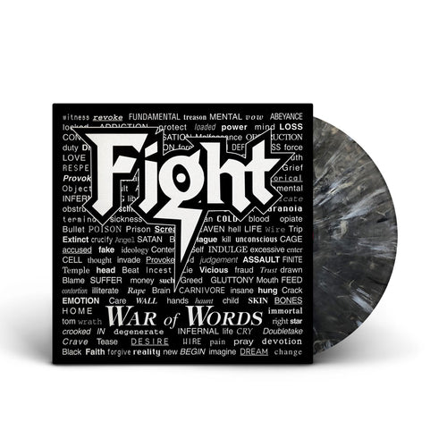 FIGHT 'WAR OF WORDS' LP – ONLY 300 MADE (Limited Edition Gray & Black Marble Vinyl)