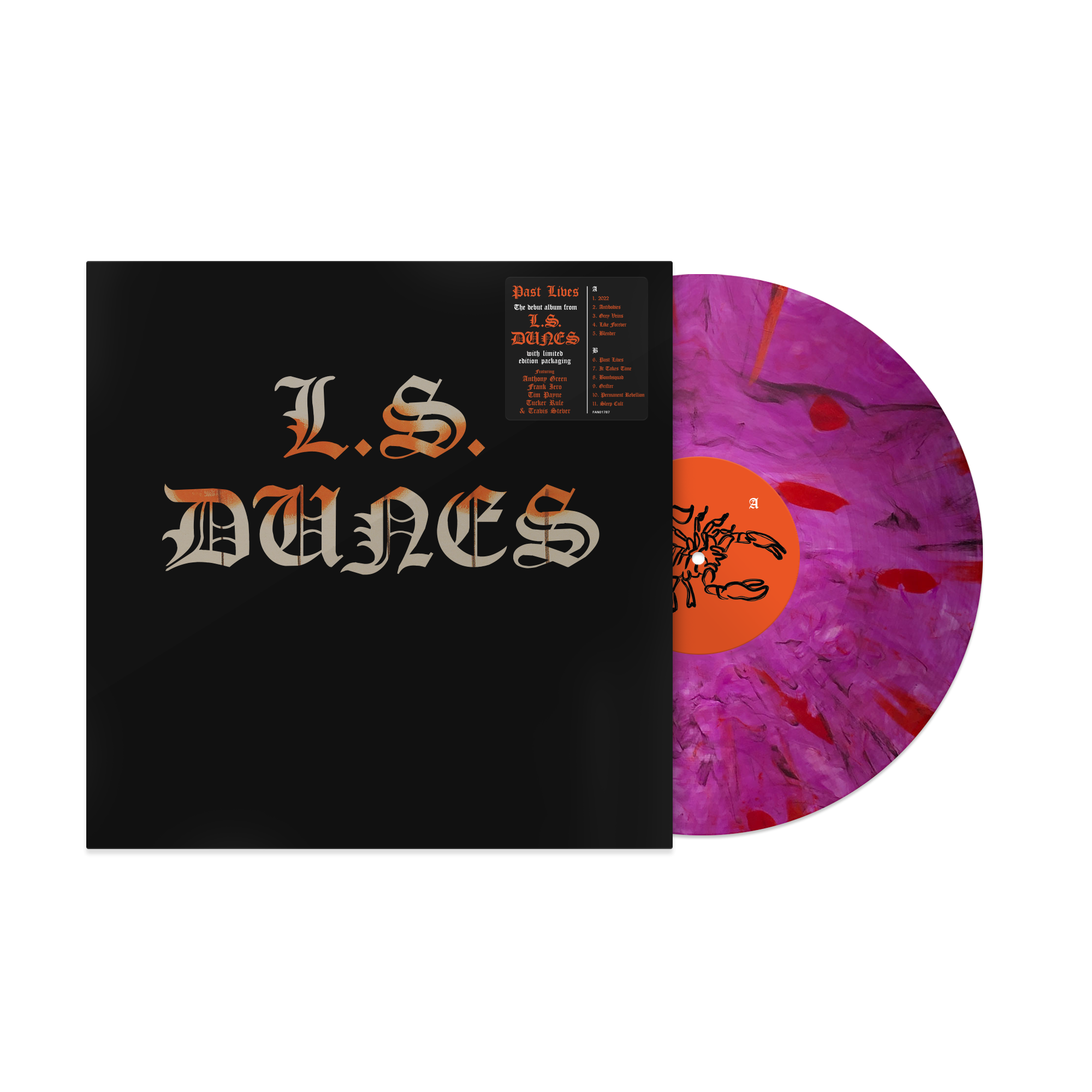 L.S. DUNES ‘PAST LIVES’ LP (Limited Edition – Only 500 Made, Purple & Black Swirl Vinyl)